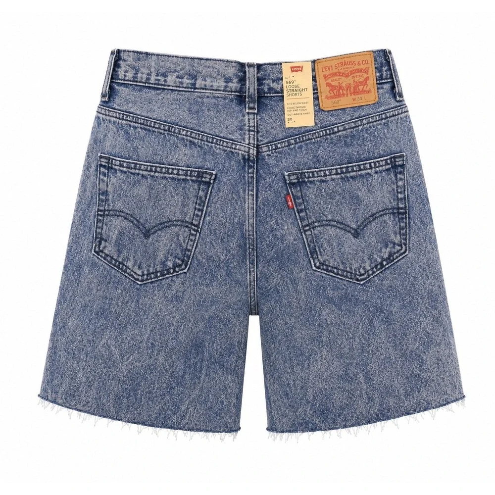 Levi's 569 Loose Straight Shorts Men's 30 Acid Wash Denim 100% Cotton NWT
